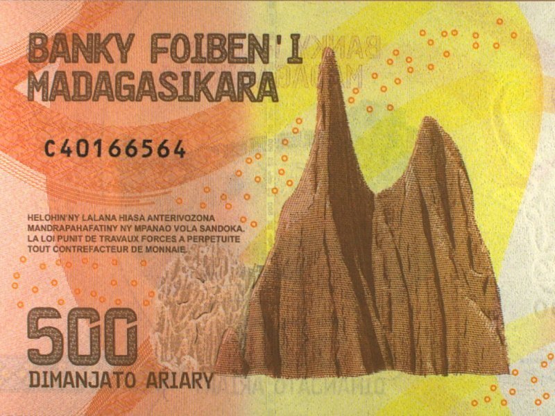 500 verso - Madagaskar Individual